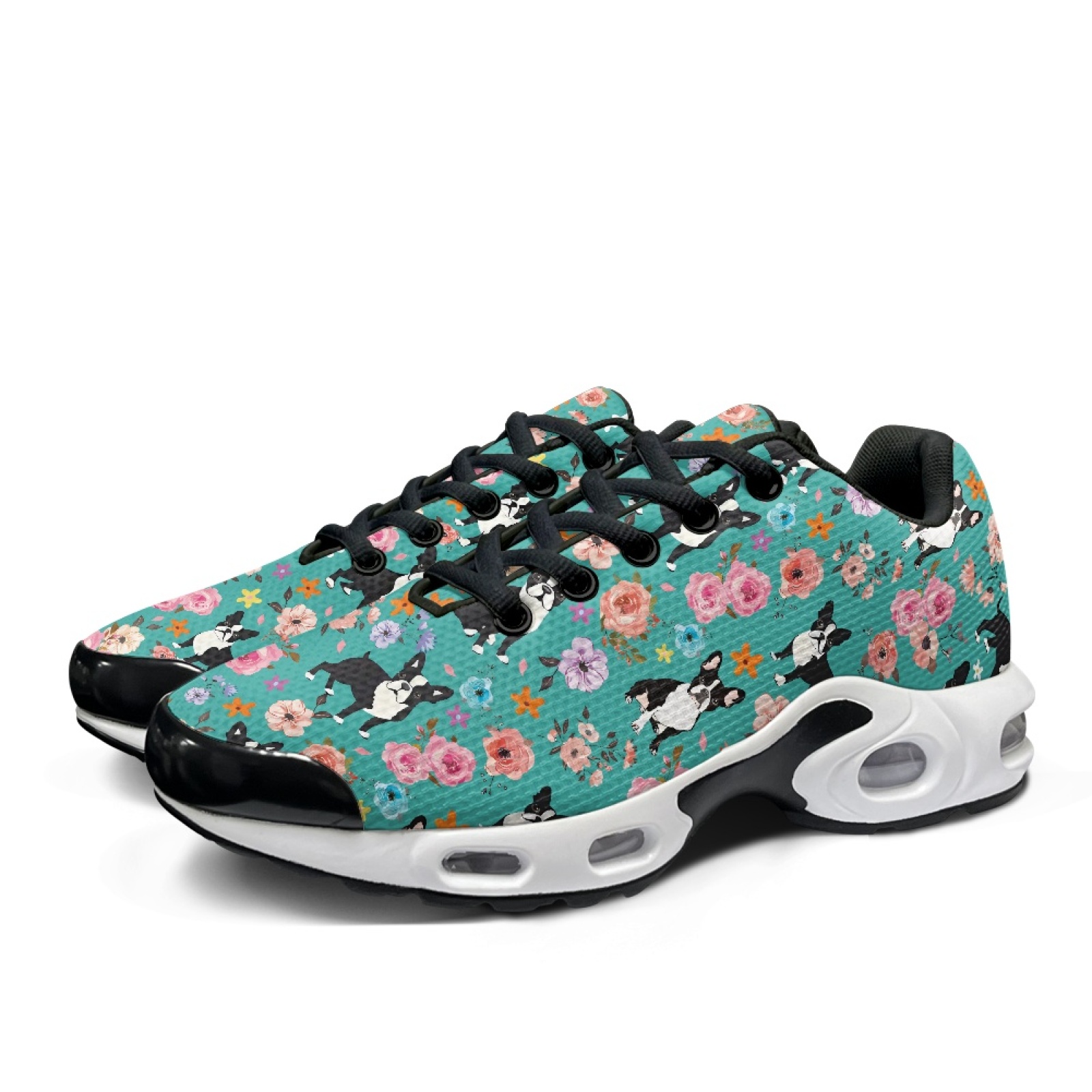 รองเท้าผ้าใบ PENSTROLL ลายดอกไ - Knit Fabric Lace Up Sneakers บทวิจารณ์และราคา
