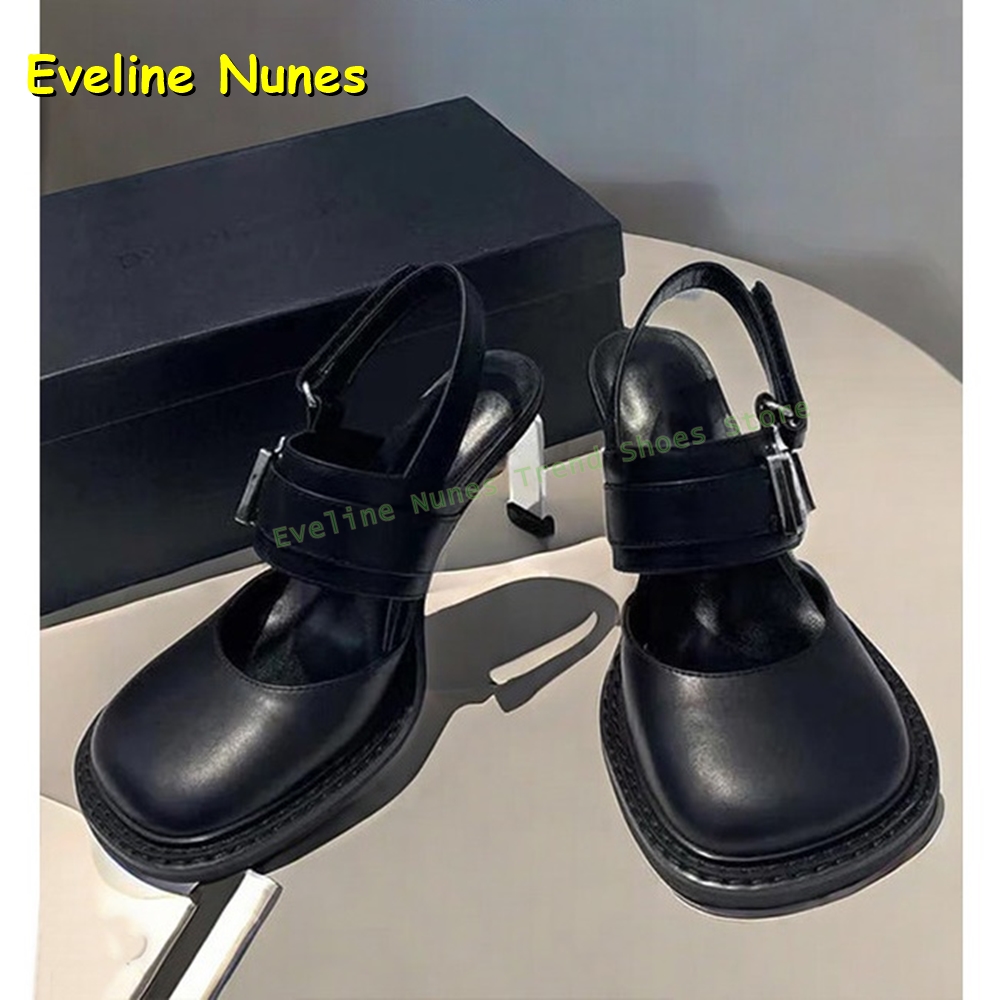 รองเท้าส้นสูงแบบสวมเปิดส้น สีด - Sandals บทวิจารณ์และราคา