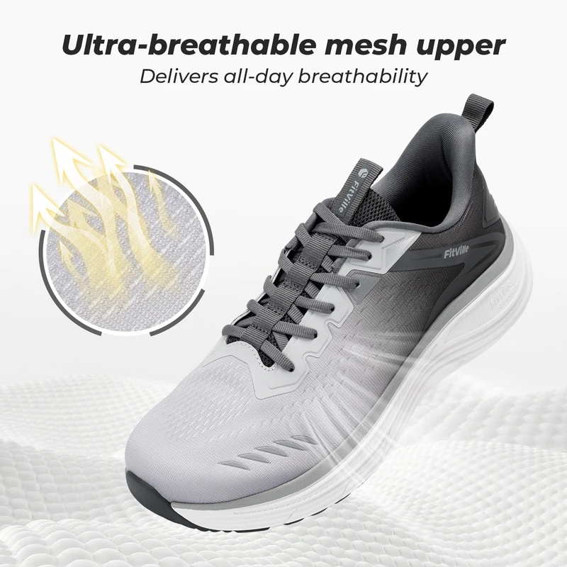 รองเท้าผ้าใบกีฬาสำหรับผู้ชาย F - Wide Toe Box Running Sneakers บทวิจารณ์และราคา