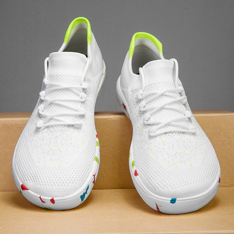 รองเท้าลำลองผู้ชายแบบใหม่ ระบา - Knit Fabric Lace Up Sneakers บทวิจารณ์และราคา