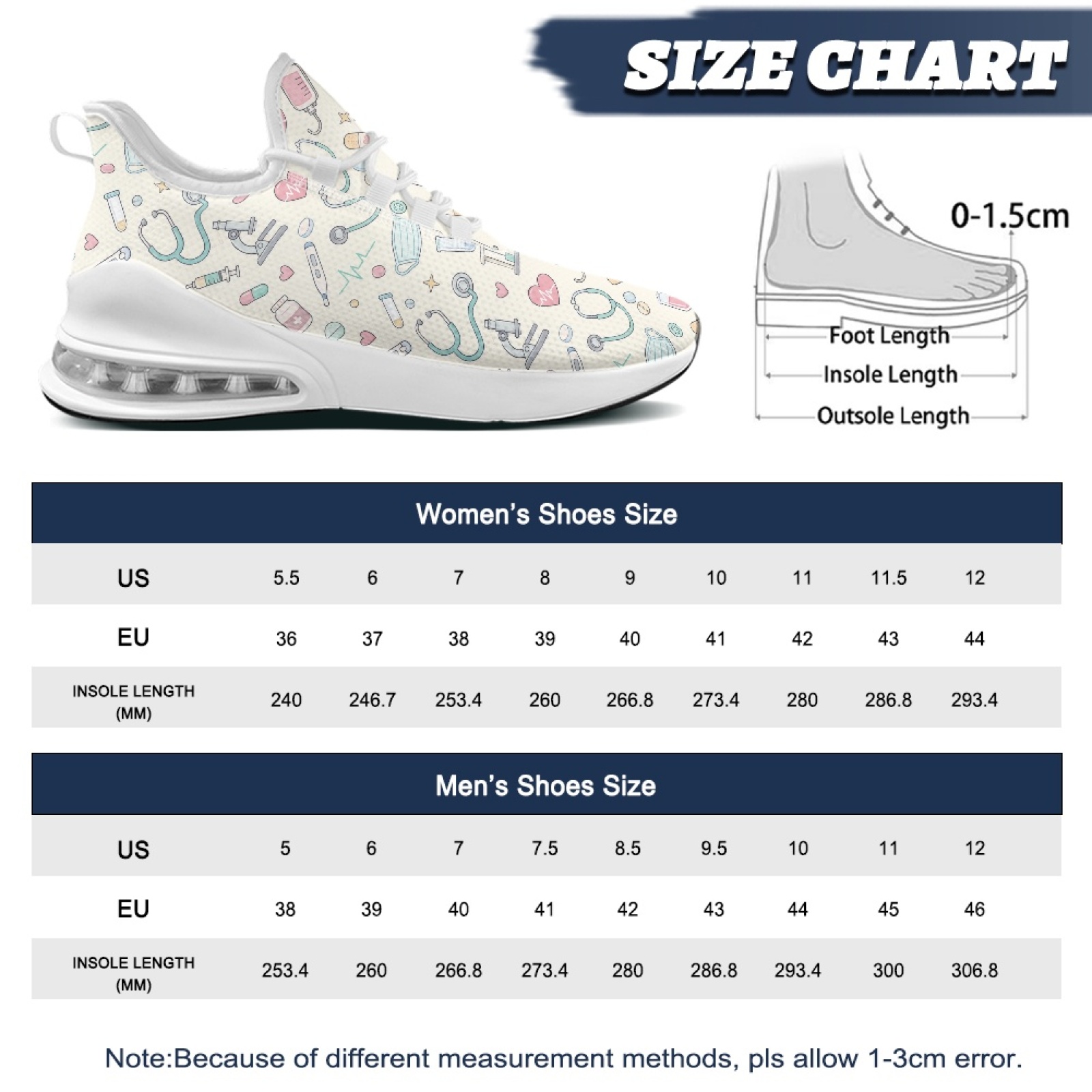 รองเท้าผ้าใบสำหรับพยาบาลที่ระบ - Breathable Mesh Athletic Shoes บทวิจารณ์และราคา